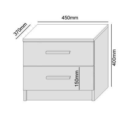 Nočna omarica TOD, bela