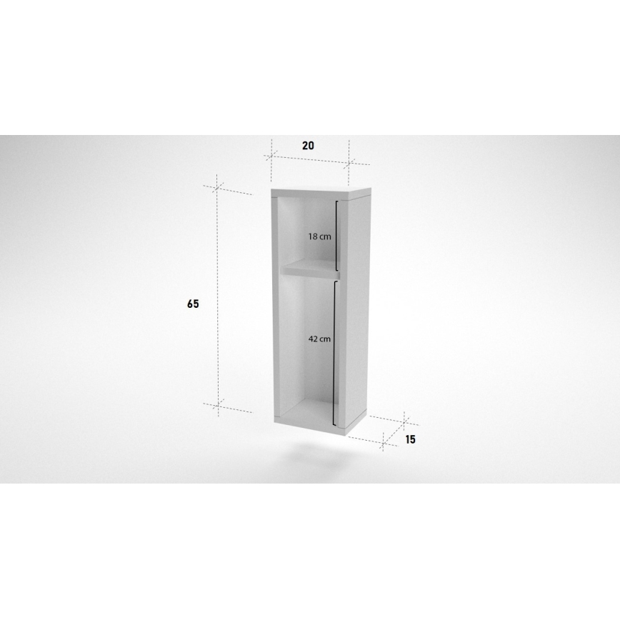 Nočna omarica TURRA 65x20 cm bela