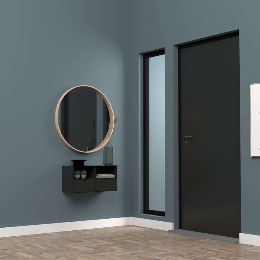 Nočna omarica z možnostjo montaže na steno BEKIM črna