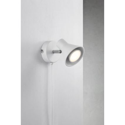 Nordlux - Bela stenska svetilka EIK 1xGU10/35W/230V