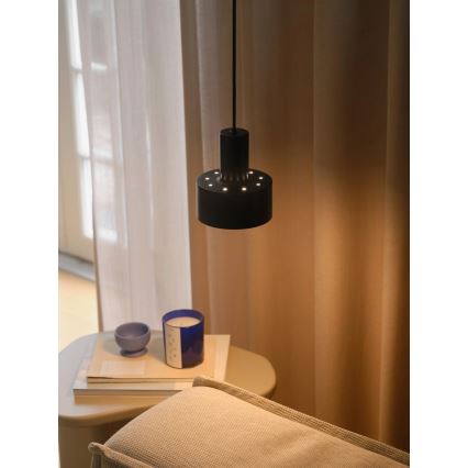 Nordlux - črn lestenec MATIS 1xE27/40W/230V