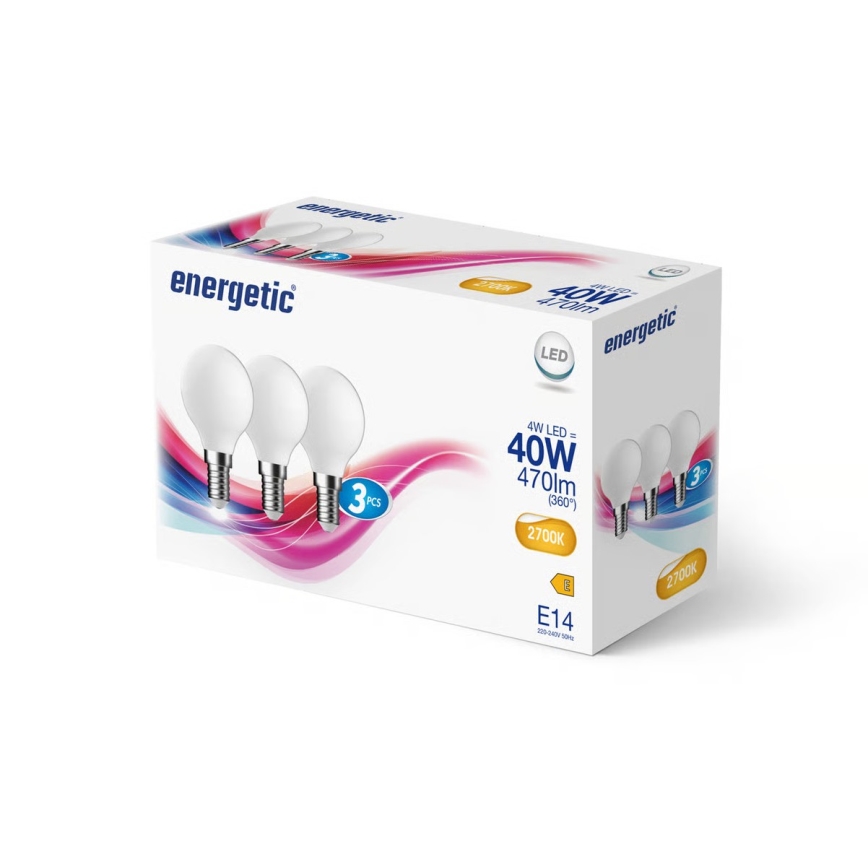 Nordlux - Komplet 3x LED žarnic G45 E14/4W/230V 2700K