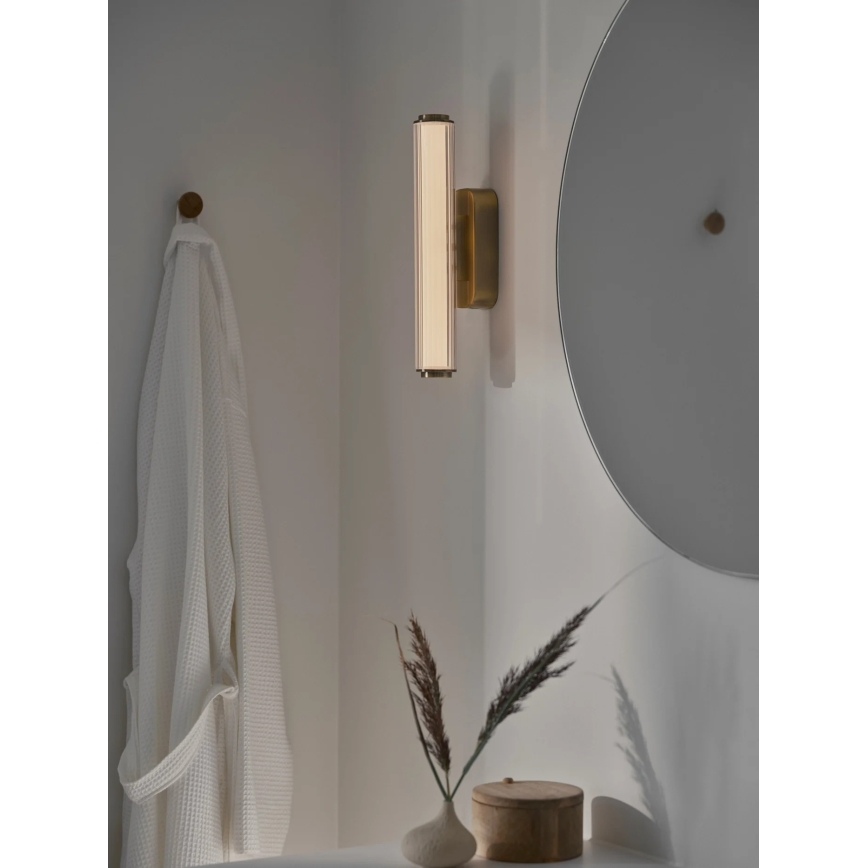Nordlux - LED zatemnjevalna stenska svetilka za kopalnico VIRELLE LED/8W/230V 3000/4000K IP44 medenina
