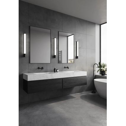 Nordlux - LED kopalniška osvetlitev za ogledalo z vtičnico MALAIKA LED/15W/230V IP44 68,4cm črna