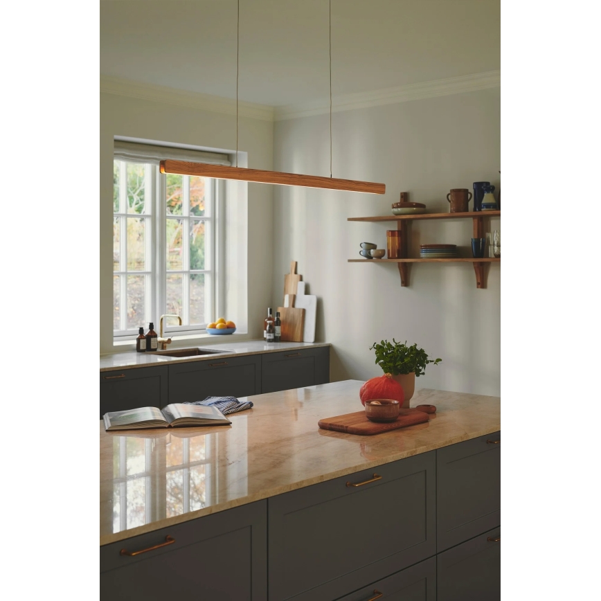 Nordlux - LED zatemljiv viseči lestenec na kablu ILGAS LED/47W/230V 3000K bežna/bela/jasen 115 cm