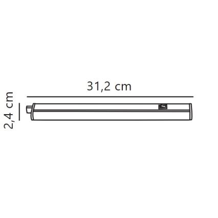 Nordlux - LED Podelementna svetilka LATONA LED/4W/230V 3000/4000K  31,2 cm