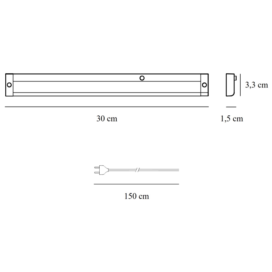 Nordlux - LED Podelementna svetilka PRESTON LED/4W/230V 3000/4000K 30 cm