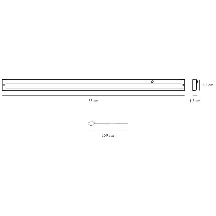 Nordlux - LED Podelementna svetilka PRESTON LED/8W/230V 3000/4000K 55 cm