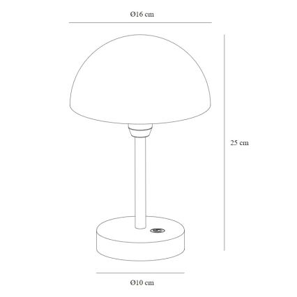Nordlux - LED zatemnjevalna polnilna zunanja namizna svetilka ELLEN LED/2,8W/3,7V 2200 mAh IP44 bela