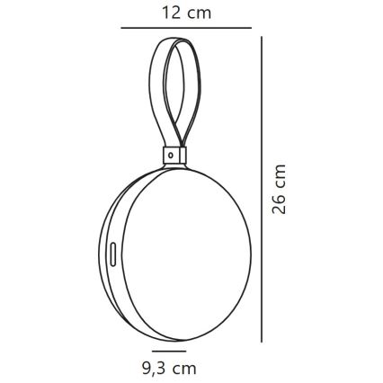 Nordlux - LED Prenosna polnilna svetilka LED/1W/3,7V IP54 rumena