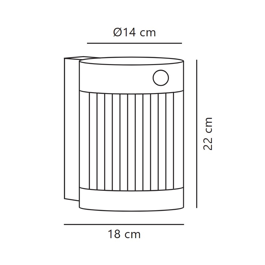 Nordlux - LED Solarna stenska svetilka s senzorjem COUPAR LED/3,2W/5V 3000K IP44