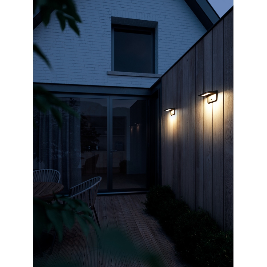Nordlux - LED Solarna stenska svetilka s senzorjem AGENA LED/5W/3,7V IP44 2200 mAh