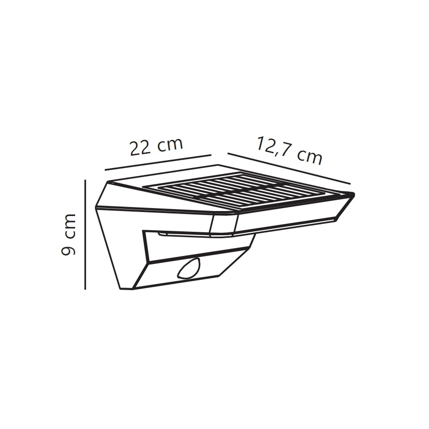 Nordlux - LED Solarna stenska svetilka s senzorjem AGENA LED/5W/3,7V IP44 2200 mAh