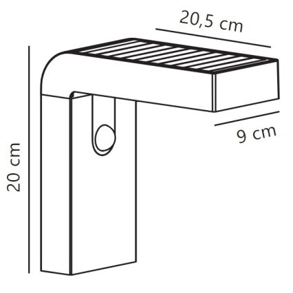 Nordlux - LED Solarna stenska svetilka s senzorjem ALYA LED/5W/3,7V IP44 2200 mAh
