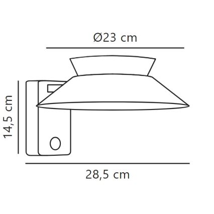 Nordlux - LED Solarna stenska svetilka s senzorjem JUSTINA LED/5W/3,7V IP44