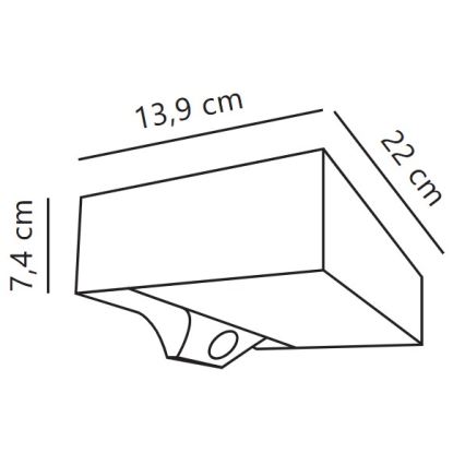 Nordlux - LED Solarna stenska svetilka s senzorjem MONAY LED/5W/5V 3000K IP44