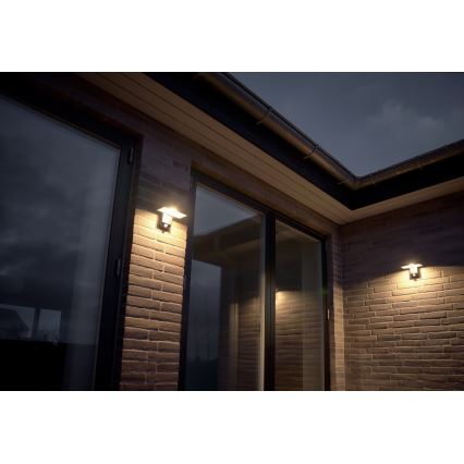Nordlux - LED Solarna stenska svetilka s senzorjem RICA LED/5W/3,7V IP44 2200 mAh kvadraten