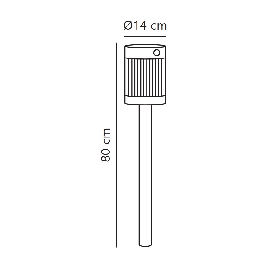 Nordlux - LED Solarna svetilka COUPAR LED/3,2W/5V 3000K IP44 črna