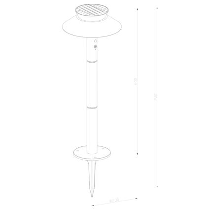 Nordlux - LED Solarna svetilka s senzorjem JUSTINA LED/5W/3,7V IP44 1800 mAh