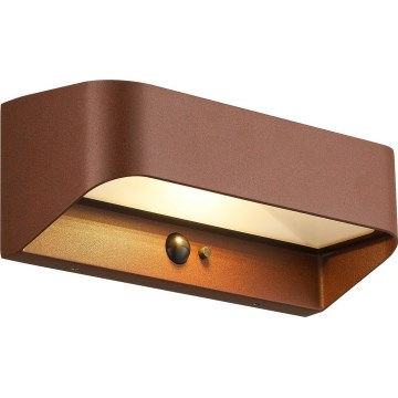 Nordlux - LED solarna svetilka s senzorjem MARCELLIO LED/5W/5V IP54 2200 mAh rjava