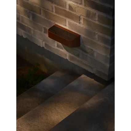 Nordlux - LED solarna svetilka s senzorjem MARCELLIO LED/5W/5V IP54 2200 mAh rjava