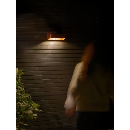 Nordlux - LED solarna svetilka s senzorjem MARCELLIO LED/5W/5V IP54 2200 mAh rjava