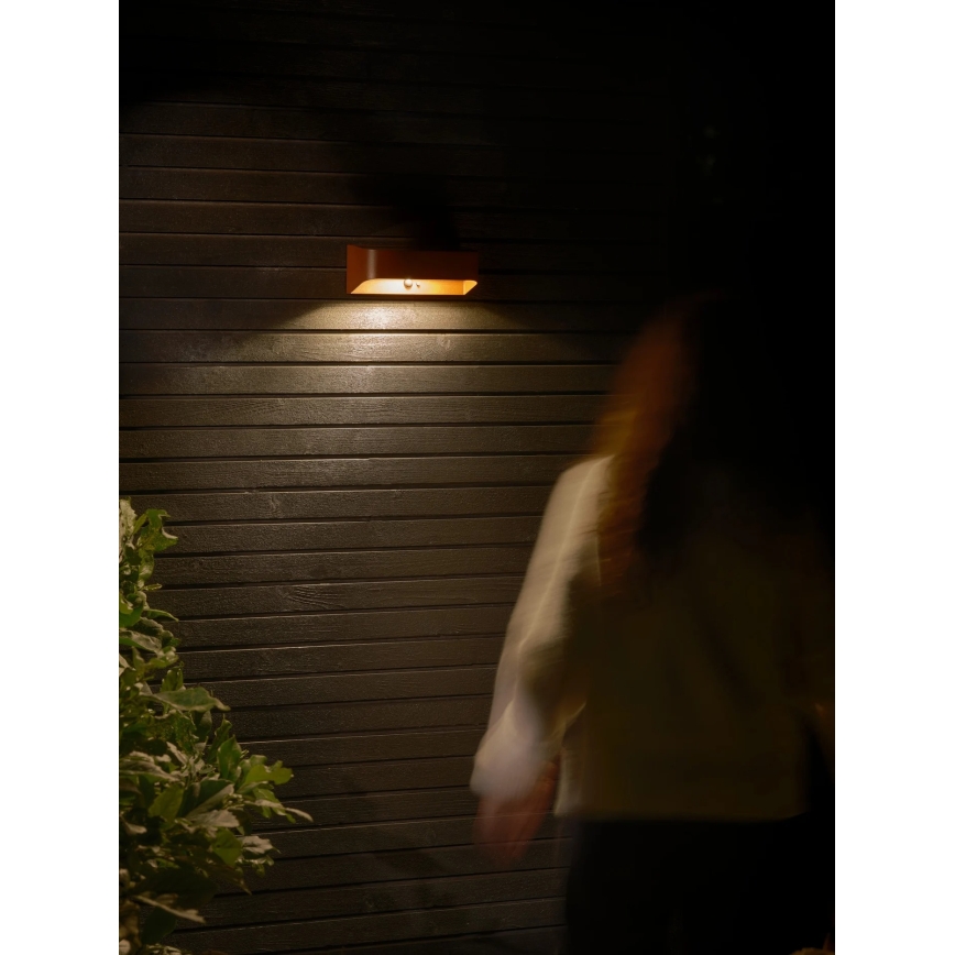 Nordlux - LED solarna svetilka s senzorjem MARCELLIO LED/5W/5V IP54 2200 mAh rjava