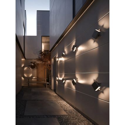 Nordlux - LED zatemnljivo zunanje stensko svetilo TURN LED/13,8W/230V IP54 črna