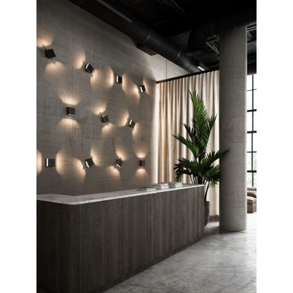 Nordlux - LED zatemnljivo zunanje stensko svetilo TURN LED/13,8W/230V IP54 črna