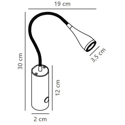 Nordlux - LED Stenski reflektor MENTO LED/3W/230V bela