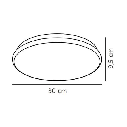 Nordlux - LED stropna svetilka za kopalnico MONTONE LED/10W/230V IP44, premer 30 cm