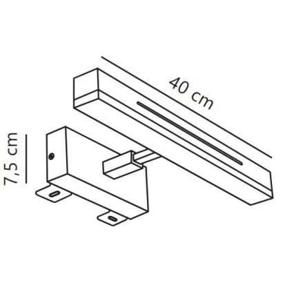 Nordlux - LED Zatemnitvena kopalniška osvetlitev ogledala OTIS LED/14W/230V IP44 40 cm srebrna
