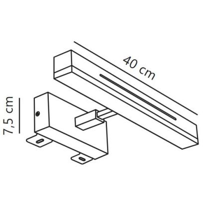 Nordlux - LED Zatemnitvena kopalniška osvetlitev ogledala OTIS LED/14W/230V IP44 40 cm mat krom