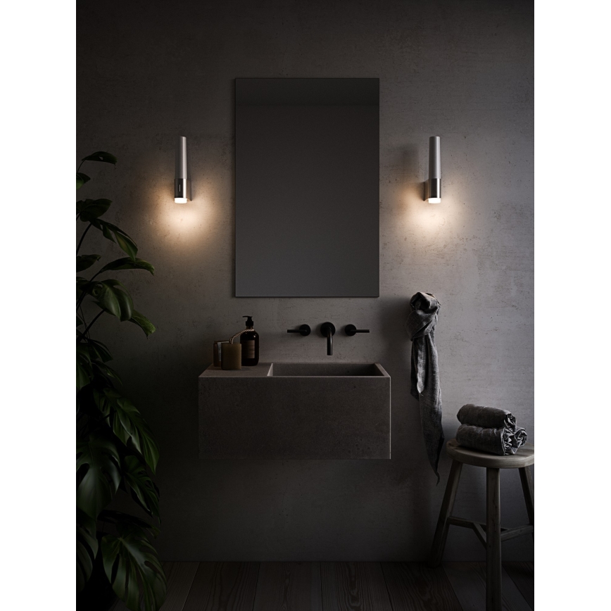 Nordlux - LED Zatemnitvena kopalniška stenska svetilka HELVA LED/6,8W/230V IP44 CRI 90 sijajni krom