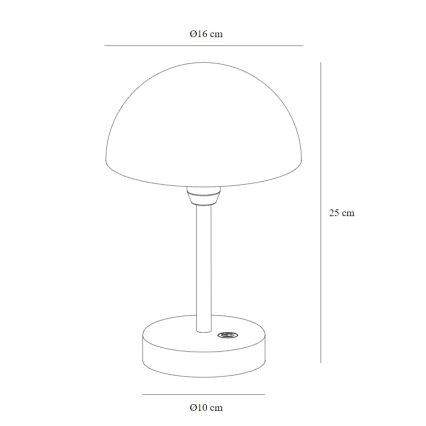 Nordlux - LED Zatemnitvena polnilna zunanja namizna svetilka ELLEN LED/2,8W/3,7V IP44 bež