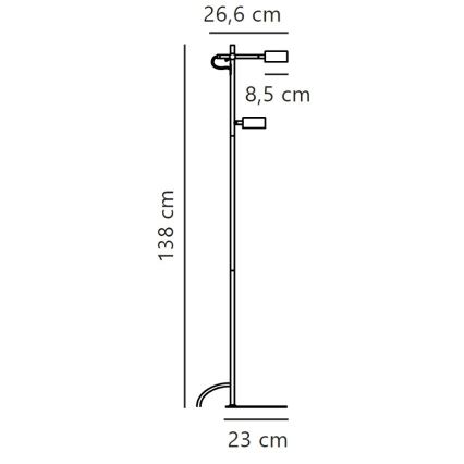 Nordlux - LED Zatemnitvena talna svetilka CLYDE 2xLED/4W/230V