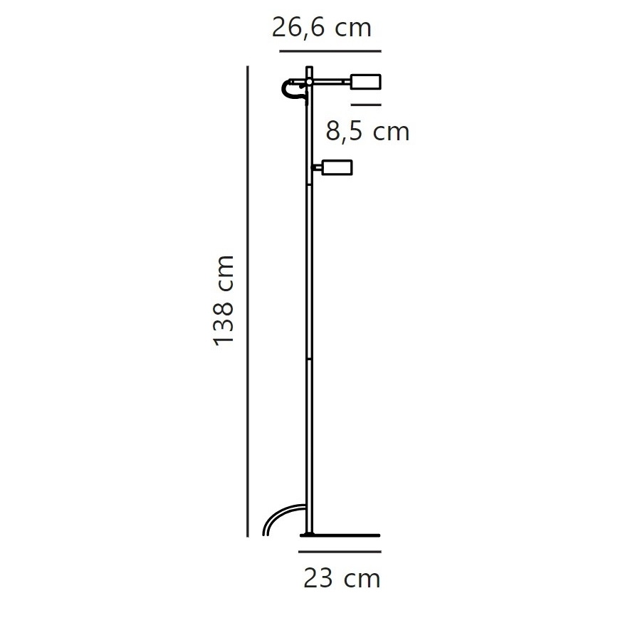 Nordlux - LED Zatemnitvena talna svetilka CLYDE 2xLED/4W/230V