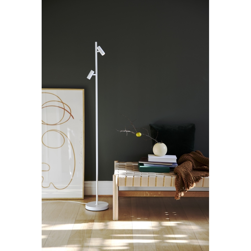 Nordlux - LED Zatemnitvena talna svetilka OMARI 2xLED/3,2W/230V bela