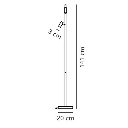Nordlux - LED Zatemnitvena talna svetilka OMARI 2xLED/3,2W/230V bela