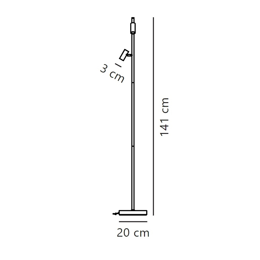 Nordlux - LED Zatemnitvena talna svetilka OMARI 2xLED/3,2W/230V bela