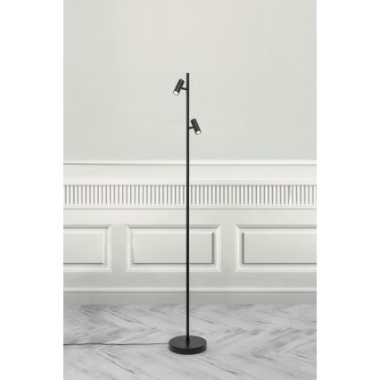 Nordlux - LED Zatemnitvena talna svetilka OMARI 2xLED/3,2W/230V črna