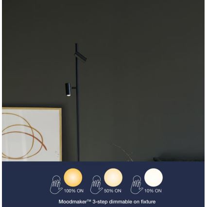 Nordlux - LED Zatemnitvena talna svetilka OMARI 2xLED/3,2W/230V črna