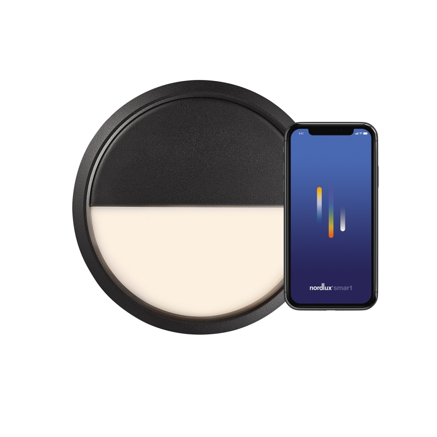 Nordlux - LED Zatemnitvena zunanja stenska svetilka AVA SMART LED/9,5W/230V 2700K IP54 črna