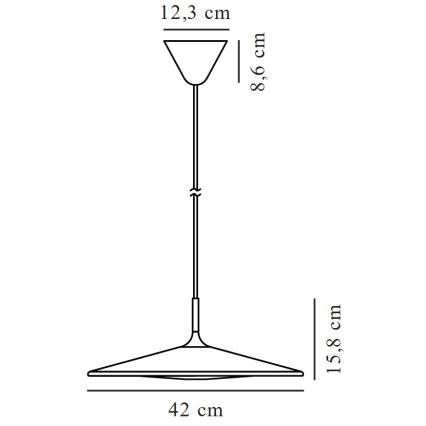 Nordlux - LED Zatemnitveni lestenec na vrvici BALANCE LED/230V 2700K črna