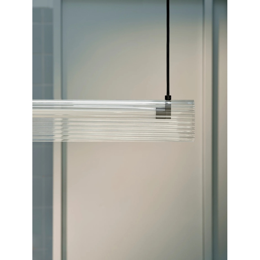 Nordlux - LED zatemnljiv lestenec na vrvici ALIANI LED/20W/230V 3000K 100 cm črna/prozorna