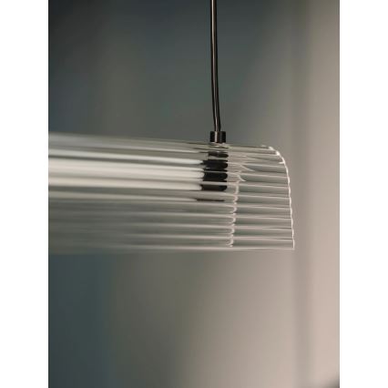 Nordlux - LED zatemnljiv lestenec na vrvici ALIANI LED/20W/230V 3000K 100 cm črna/prozorna