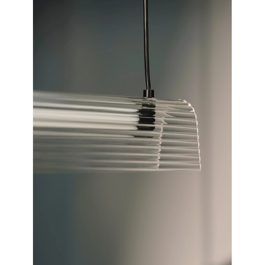 Nordlux - LED zatemnljiv lestenec na vrvici ALIANI LED/20W/230V 3000K 100 cm črna/prozorna