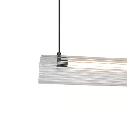 Nordlux - LED zatemnljiv lestenec na vrvici ALIANI LED/20W/230V 3000K 100 cm črna/prozorna