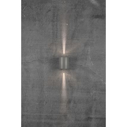 Nordlux - LED zunanja stenska svetilka CANTO 2xLED/5,5W/230V IP44 siva