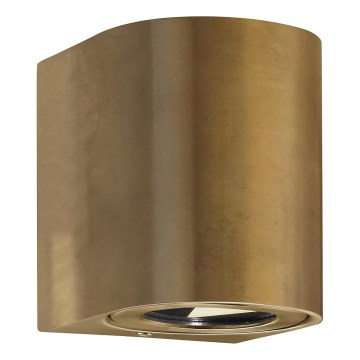 Nordlux - LED zunanja stenska svetilka CANTO 2xLED/5,5W/230V IP44 zlata